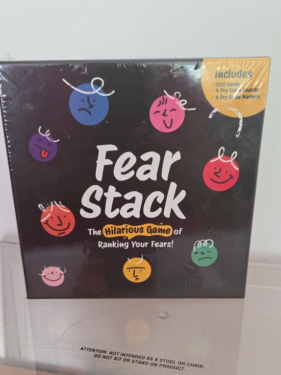 Other - Fear Stack Party Game - Black Box with Colorful Faces, NIB